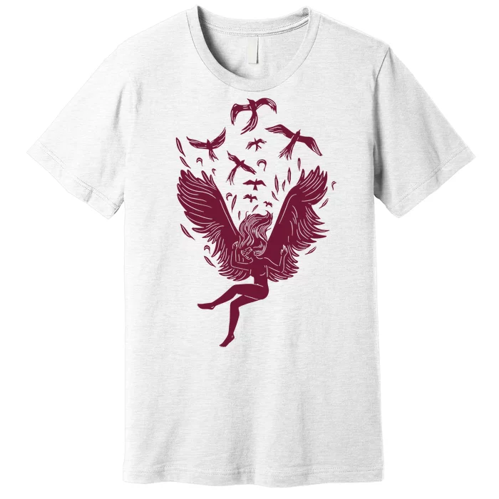 Falling Angel Doves Premium T-Shirt