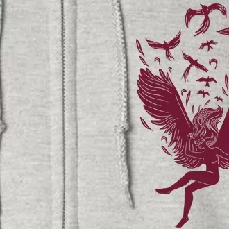 Falling Angel Doves Full Zip Hoodie