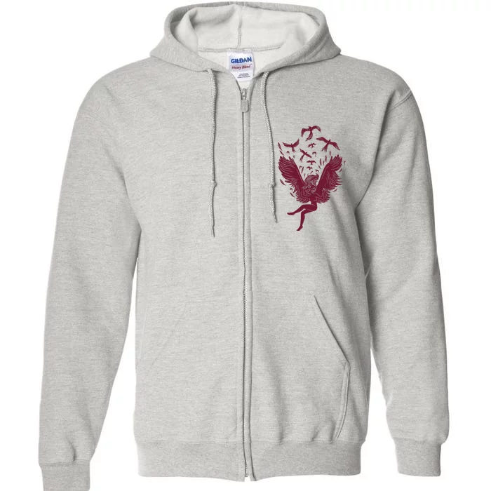 Falling Angel Doves Full Zip Hoodie