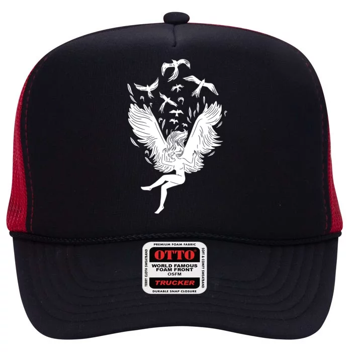 Falling Angel Doves High Crown Mesh Trucker Hat