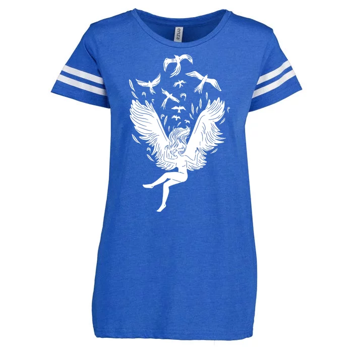 Falling Angel Doves Enza Ladies Jersey Football T-Shirt