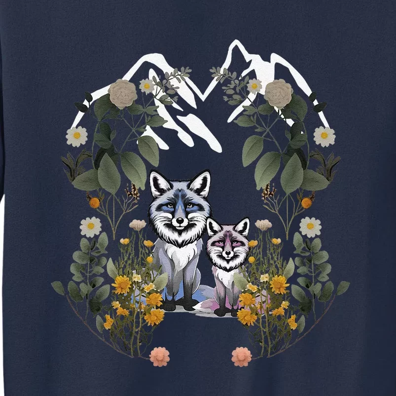 Forest Animals Mountain Fox Foxes Flowers Nature ChildrenS Fairy Tales Sweatshirt