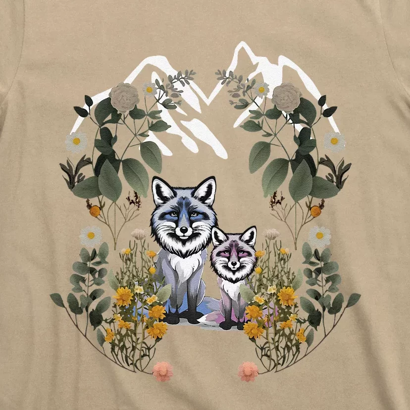 Forest Animals Mountain Fox Foxes Flowers Nature ChildrenS Fairy Tales T-Shirt