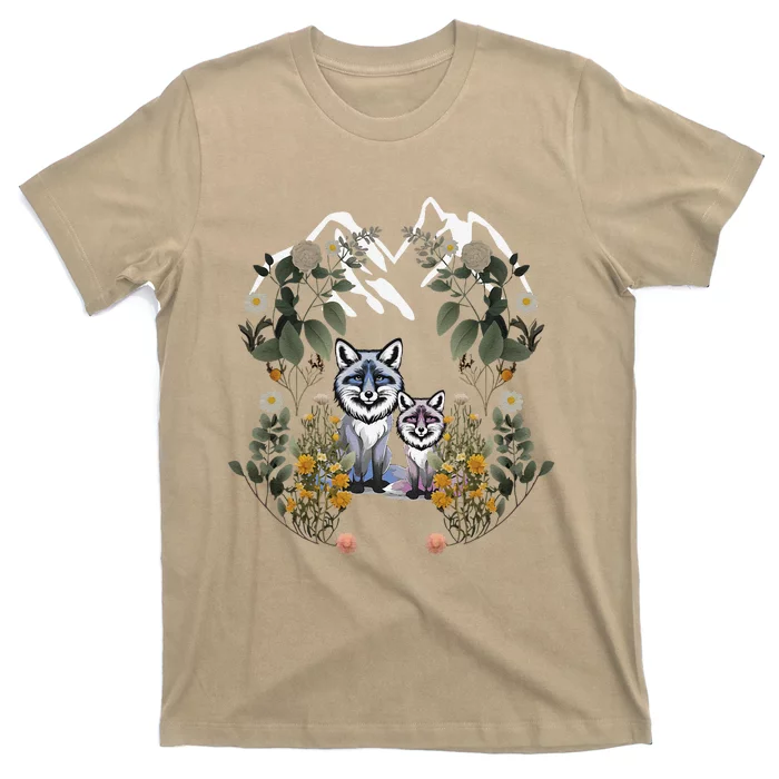 Forest Animals Mountain Fox Foxes Flowers Nature ChildrenS Fairy Tales T-Shirt