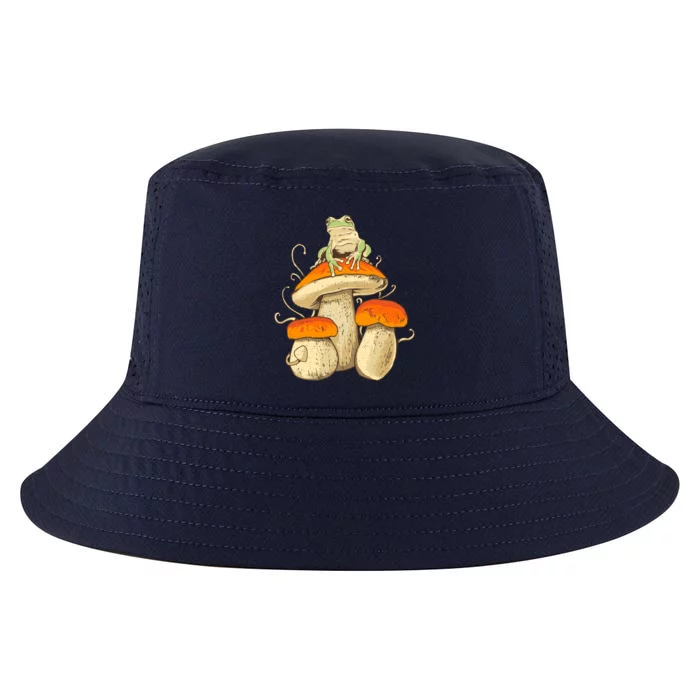 Frog And Mushrooms Funny Gift Cool Comfort Performance Bucket Hat