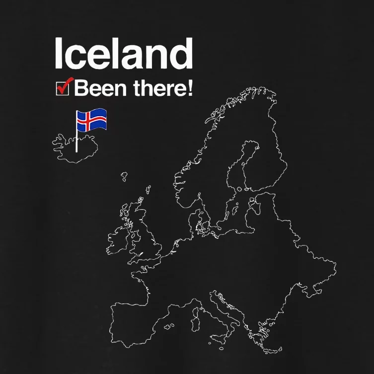 Flag And Map Of Iceland Women's Crop Top Tee