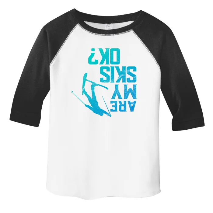 Funny Are My Skis Ok? Freeski Design Cute Gift Toddler Fine Jersey T-Shirt