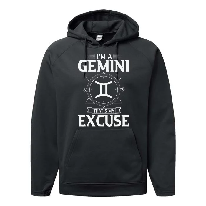 Funny Astrology May June birthday gifts Gemini Zodiac sign Performance Fleece Hoodie