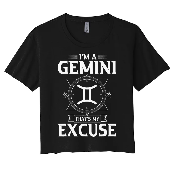 Funny Astrology May June birthday gifts Gemini Zodiac sign Women's Crop Top Tee