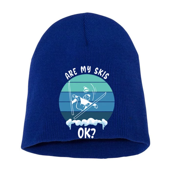 Funny Are My Skis Ok? Skiing Skisport Great Gift Short Acrylic Beanie