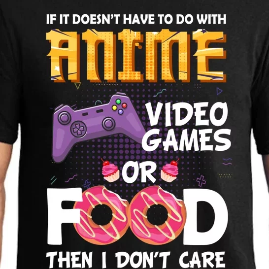 Funny Anime Merch Video Games Or Food Anime Gift Pajama Set