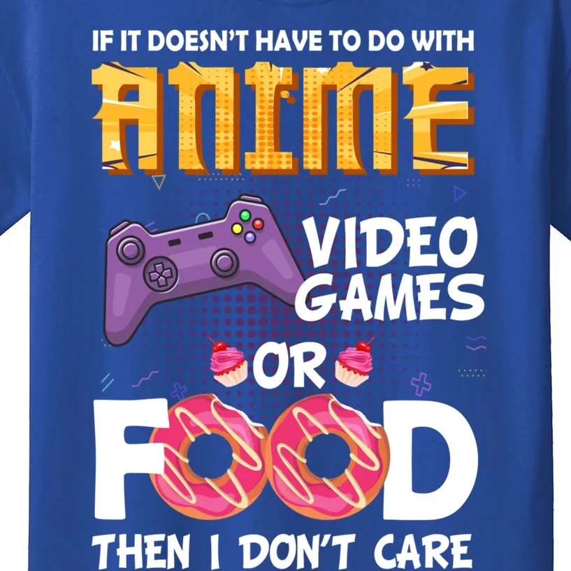 Funny Anime Merch Video Games Or Food Anime Gift Kids T-Shirt