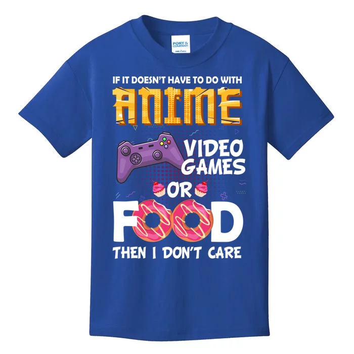 Funny Anime Merch Video Games Or Food Anime Gift Kids T-Shirt