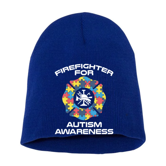 Firefighter Autism Meaningful Gift Best Firefighters Design Meaningful Gift Short Acrylic Beanie