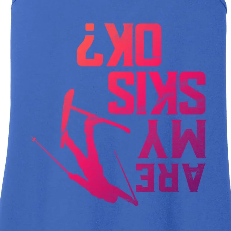 Funny Are My Skis Ok? Freeski Design Funny Gift Ladies Essential Tank