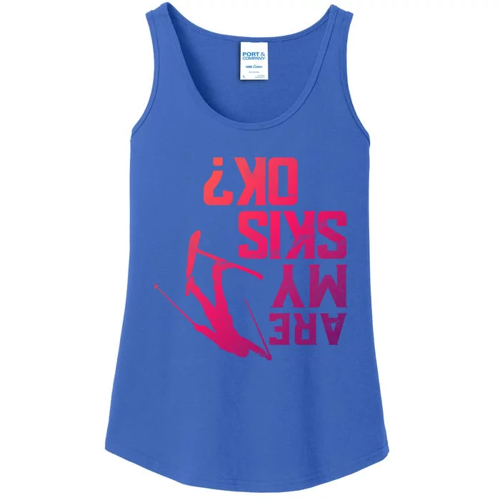 Funny Are My Skis Ok? Freeski Design Funny Gift Ladies Essential Tank