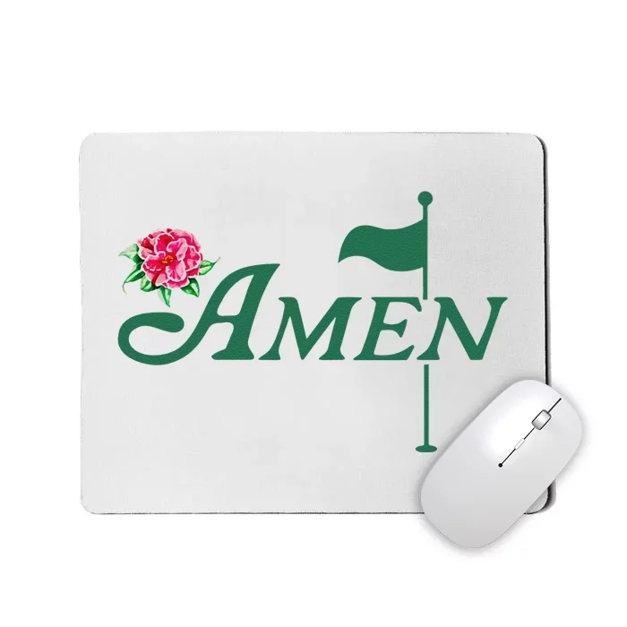 Funny Amen Master Golf Azalea Tournament Pink Golfing Girl Flower Mousepad