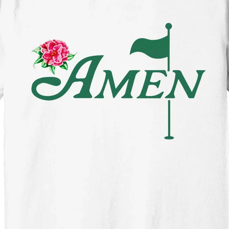 Funny Amen Master Golf Azalea Tournament Pink Golfing Girl Flower Premium T-Shirt