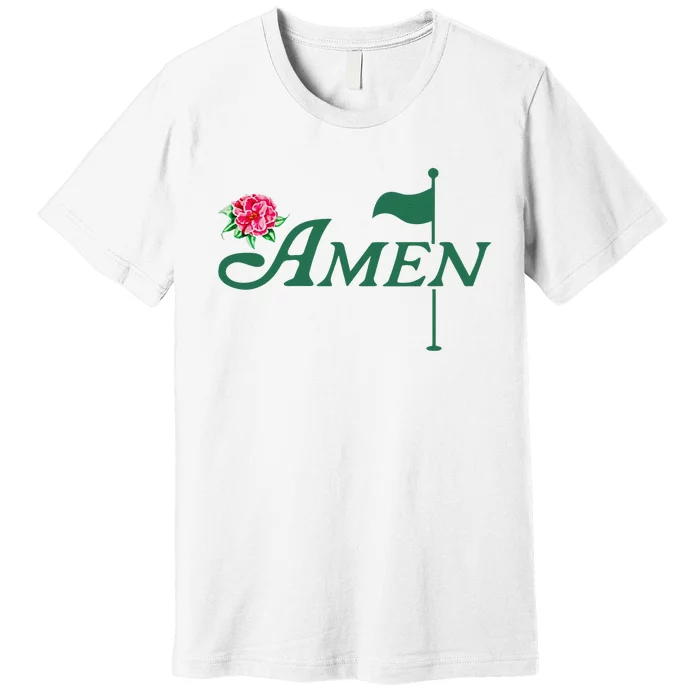 Funny Amen Master Golf Azalea Tournament Pink Golfing Girl Flower Premium T-Shirt