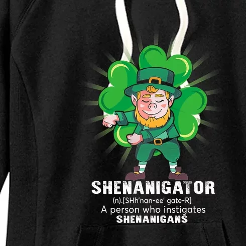 Flossing Shenanigator Definition Saint Patricks Day Men Boys Women's Fleece Hoodie