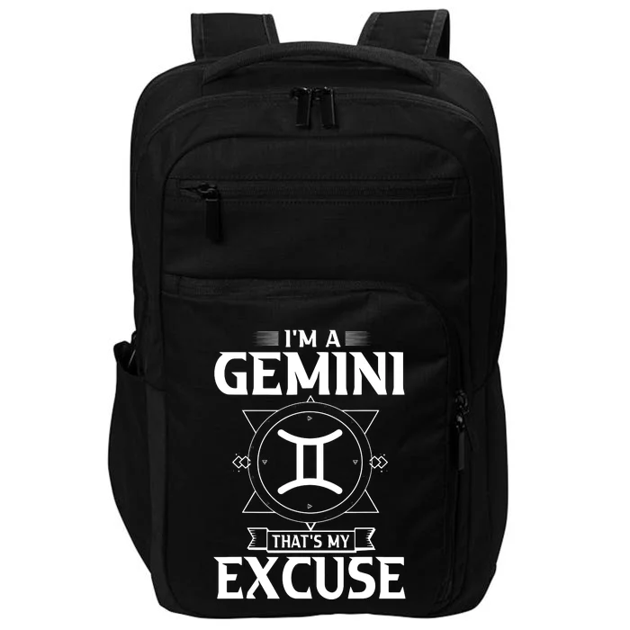 Funny Astrology May June Birthday Gifts Gemini Zodiac Sign Impact Tech Backpack