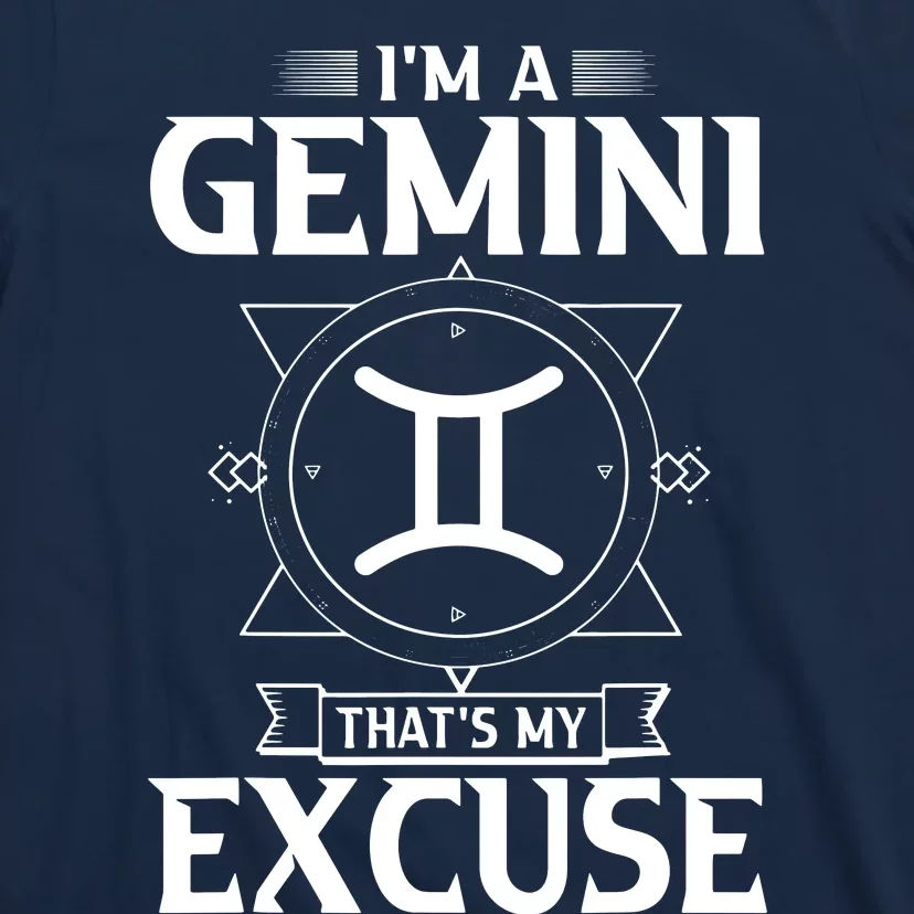 Funny Astrology May June Birthday Gifts Gemini Zodiac Sign T-Shirt