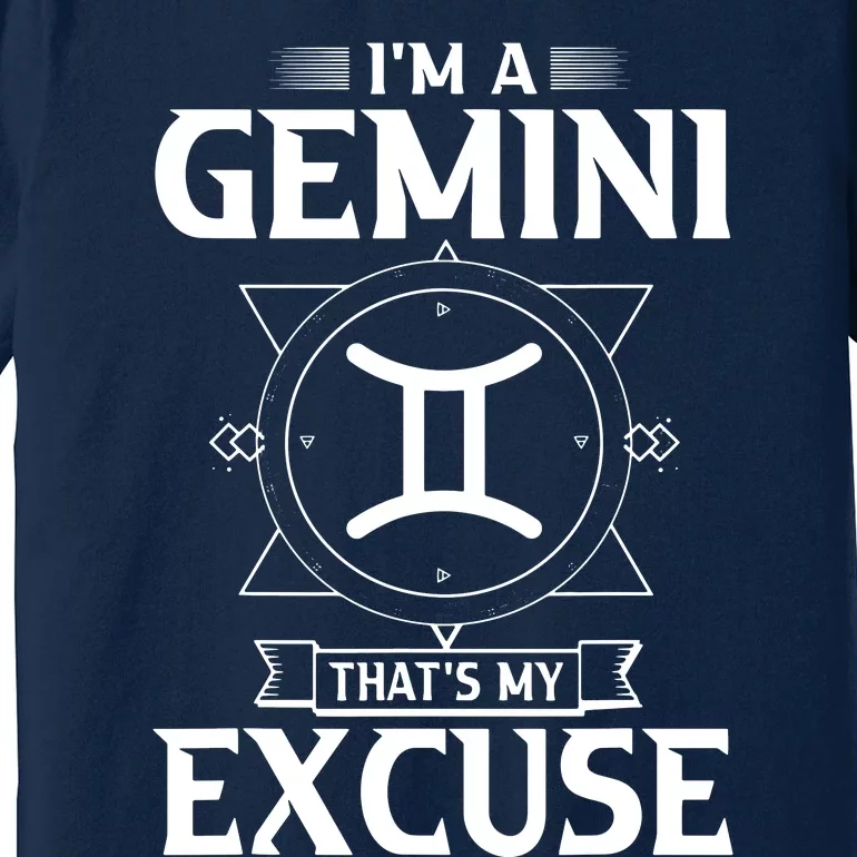 Funny Astrology May June Birthday Gifts Gemini Zodiac Sign Premium T-Shirt