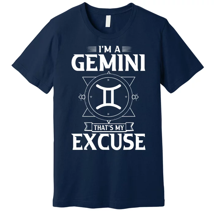 Funny Astrology May June Birthday Gifts Gemini Zodiac Sign Premium T-Shirt