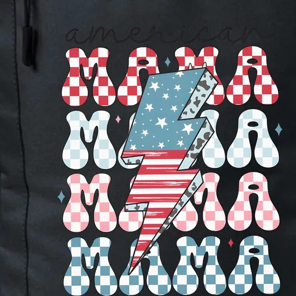 Flag American Mama 4th Of July Mom Daily Commute Backpack