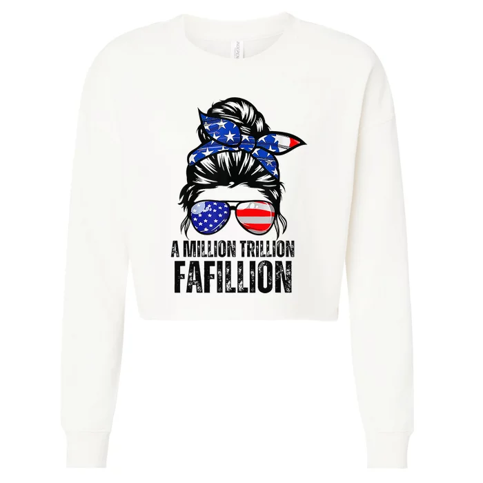 Funny A Million Trillion Fafillion Anti Biden Debate 2024 Cropped Pullover Crew