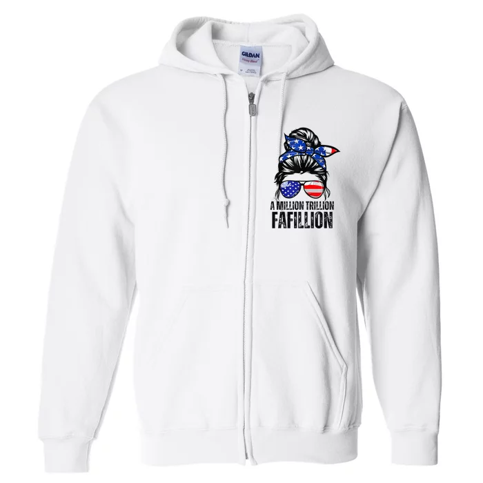 Funny A Million Trillion Fafillion Anti Biden Debate 2024 Full Zip Hoodie