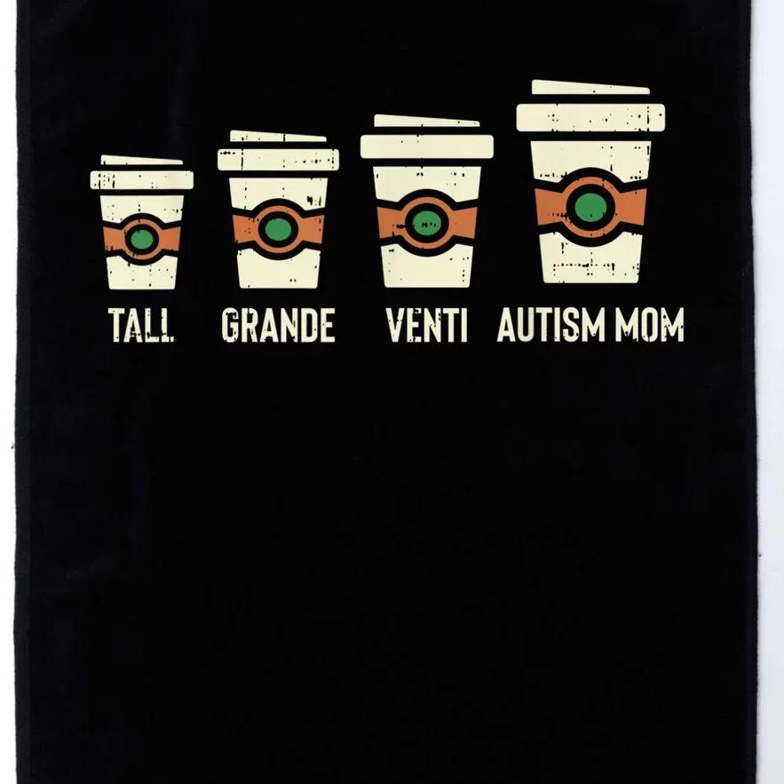 Funny Autism Mom Coffee, Awareness Mothers Day Platinum Collection Golf Towel