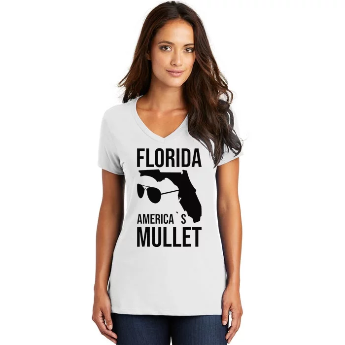 Florida America´s Mullet West Coast Women's V-Neck T-Shirt