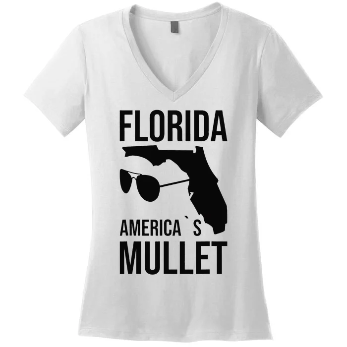 Florida America´s Mullet West Coast Women's V-Neck T-Shirt