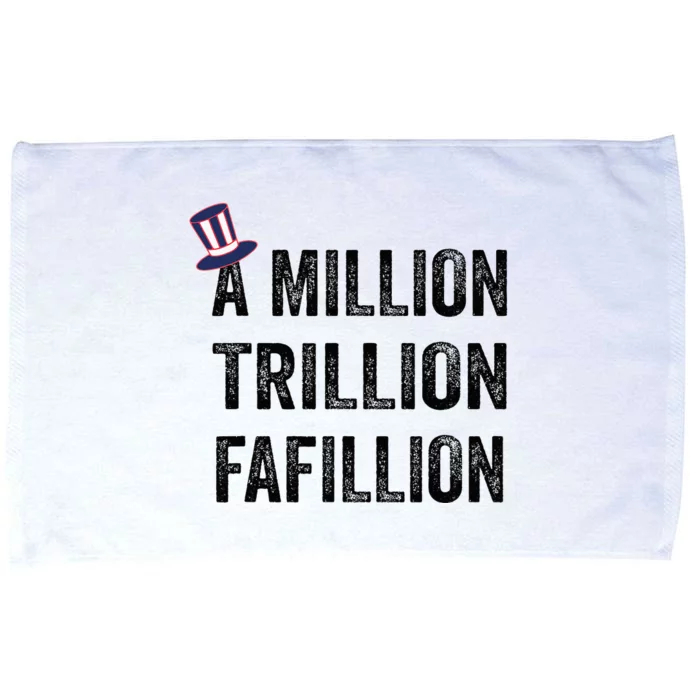 Funny A Million Trillion Fafillion Anti Biden Debate 2024 Microfiber Hand Towel