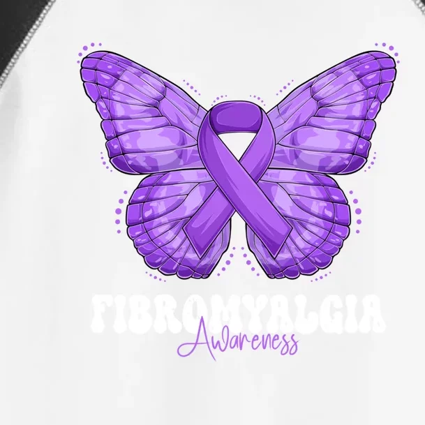 Fibromyalgia Awareness Month Purple Ribbon Butterfly Cute Gift Toddler Fine Jersey T-Shirt