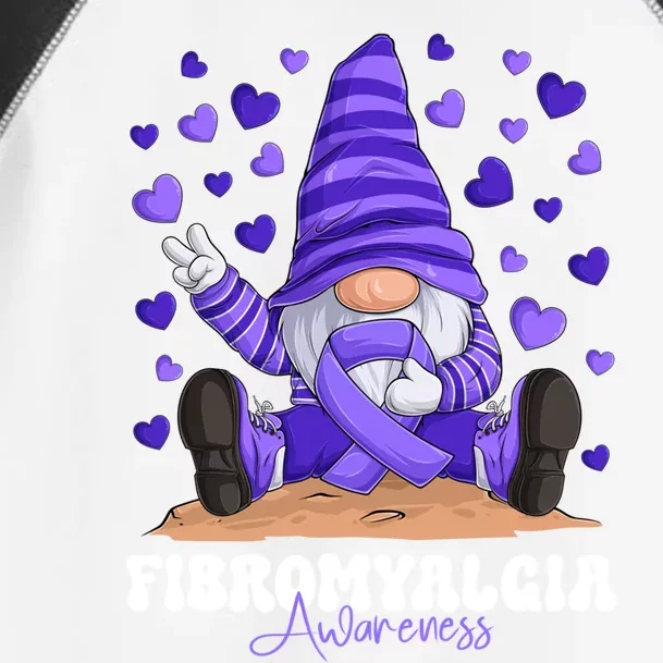 Fibromyalgia Awareness Month Purple Ribbon Gnome Cute Gift Toddler Fine Jersey T-Shirt