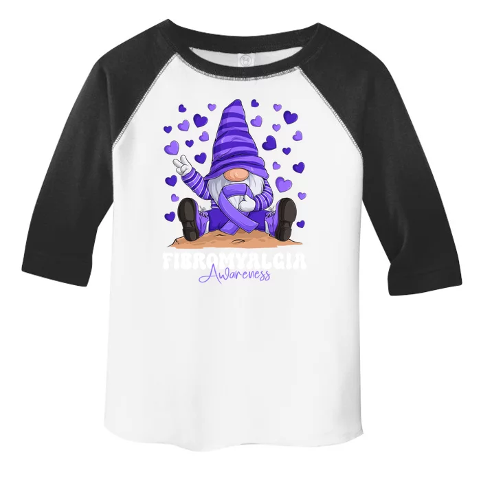 Fibromyalgia Awareness Month Purple Ribbon Gnome Cute Gift Toddler Fine Jersey T-Shirt