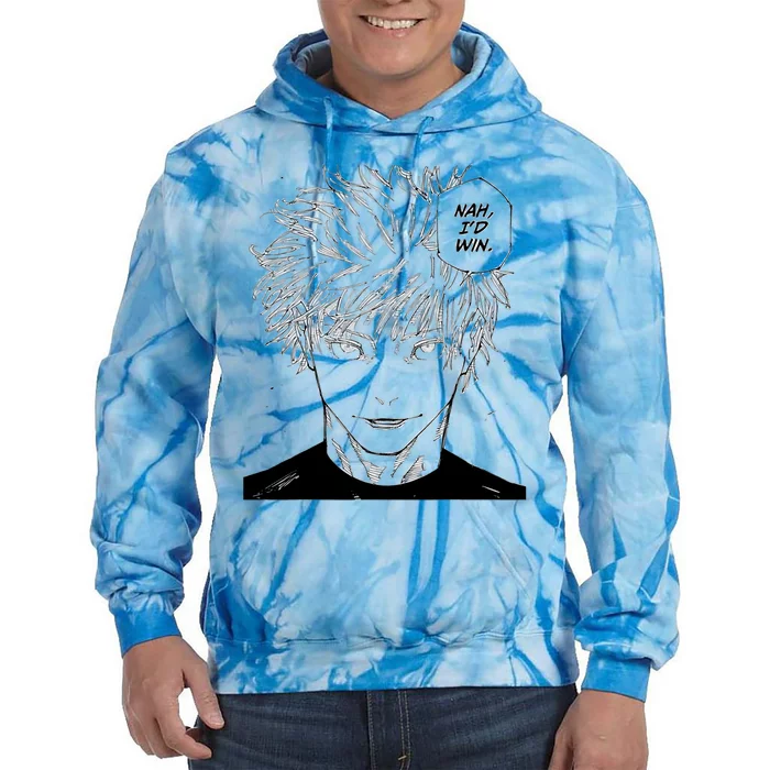 Funny Anime Meme Nah Id Win Reference Gojo Tie Dye Hoodie