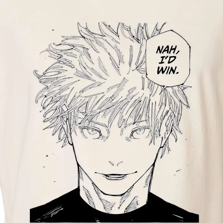 Funny Anime Meme Nah Id Win Reference Gojo Garment-Dyed Women's Muscle Tee