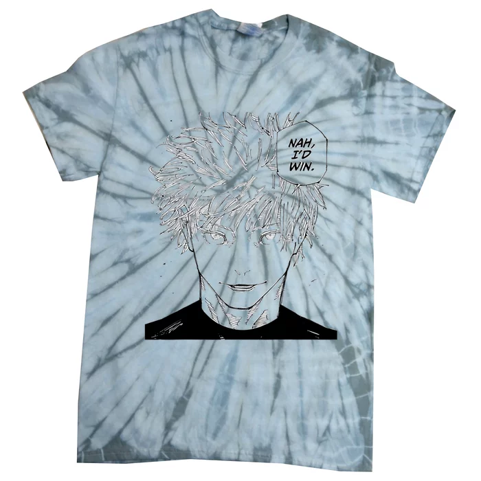 Funny Anime Meme Nah Id Win Reference Gojo Tie-Dye T-Shirt