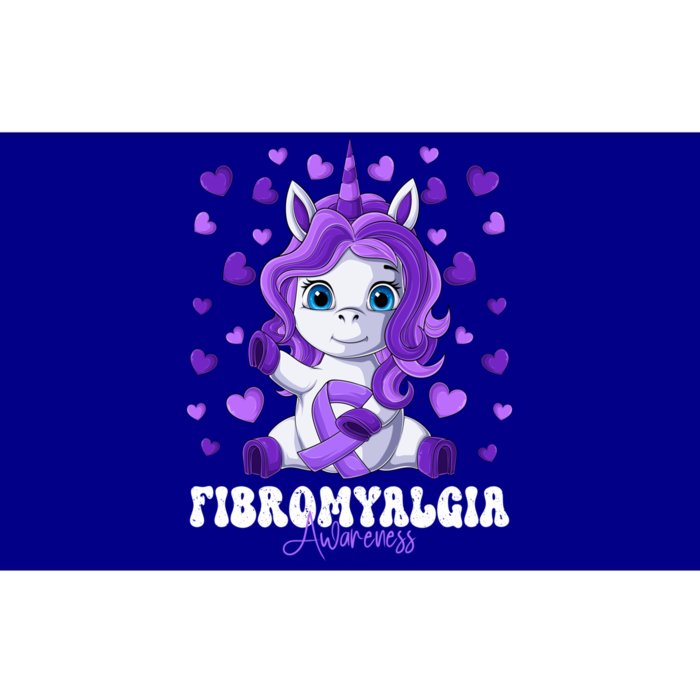 Fibromyalgia Awareness Month Purple Ribbon Unicorn Gift Bumper Sticker