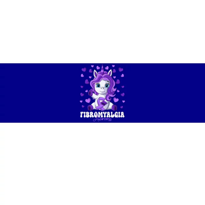 Fibromyalgia Awareness Month Purple Ribbon Unicorn Gift Bumper Sticker