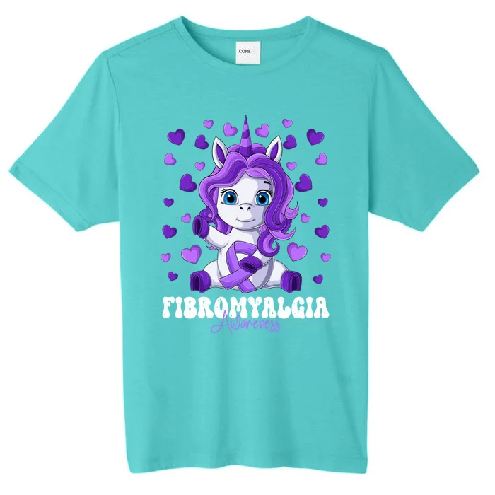 Fibromyalgia Awareness Month Purple Ribbon Unicorn Gift ChromaSoft Performance T-Shirt