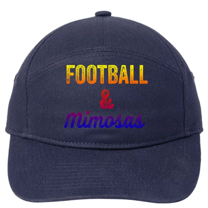 Football And Mimosas Gift Game Day Sunday Mom Wife Sports Gift 7-Panel Snapback Hat