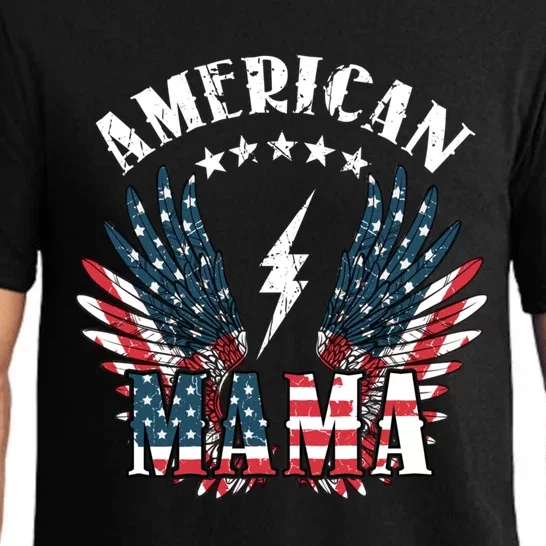 Funny American Mama American Flag 4th Of July Patriotic Gift Pajama Set