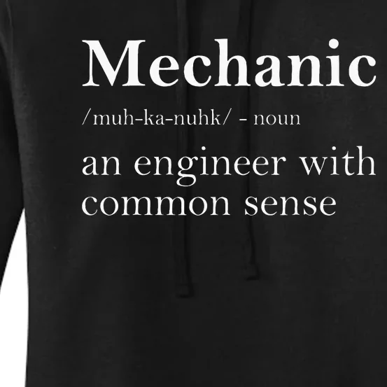 Funny Auto Mechanic Definition Bike Truck Car Garage Guy Women's Pullover Hoodie