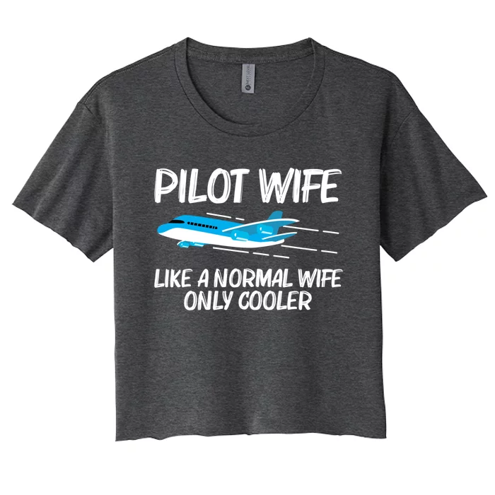 Funny Airplane Mom Captain Aviation Plane Engine Gift Women's Crop Top Tee