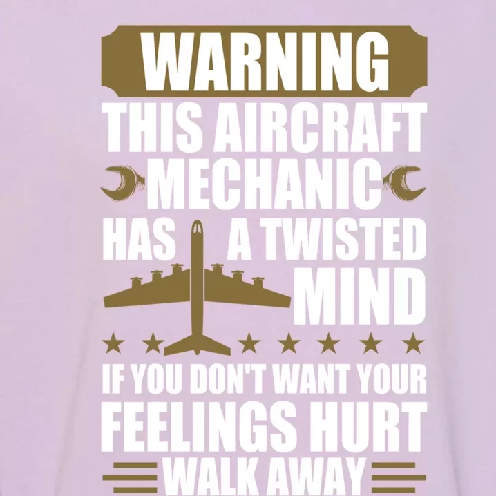 Funny Aircraft Mechanic Airplane Mechanic Great Gift Garment-Dyed Sweatshirt