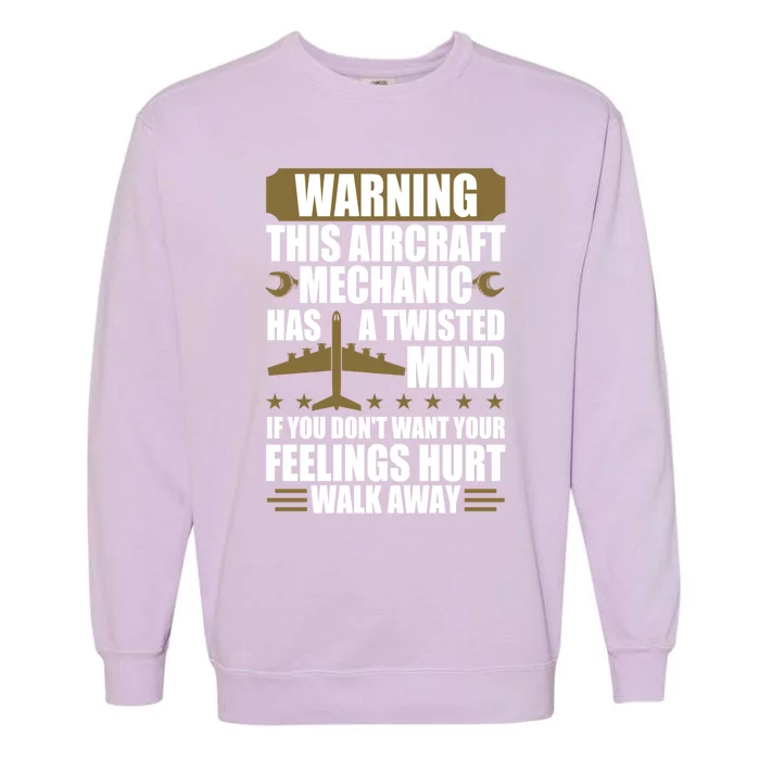 Funny Aircraft Mechanic Airplane Mechanic Great Gift Garment-Dyed Sweatshirt